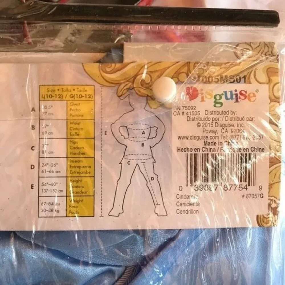 Disney’s Cinderella Short Dress Blue Princess Dress Girls NWT Costume - Picture 7 of 11